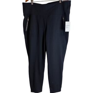 Old Navy Active Street Leggings Womens XXL High Rise 7/8 Ankle Navy Zip Pocket